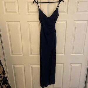 Windsor high slit wrap dress